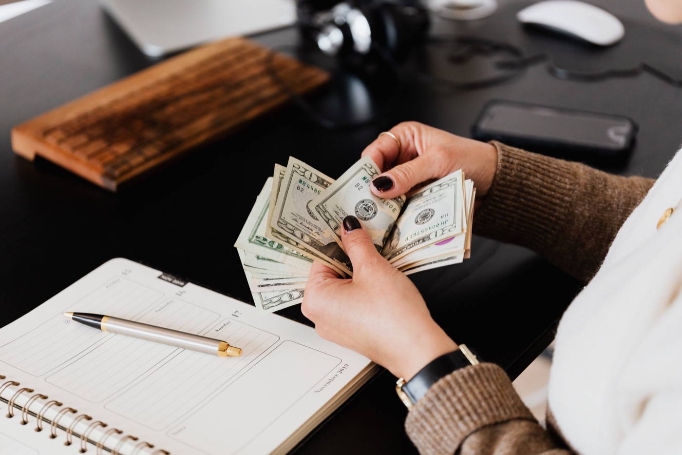 Financial services professionals at work
